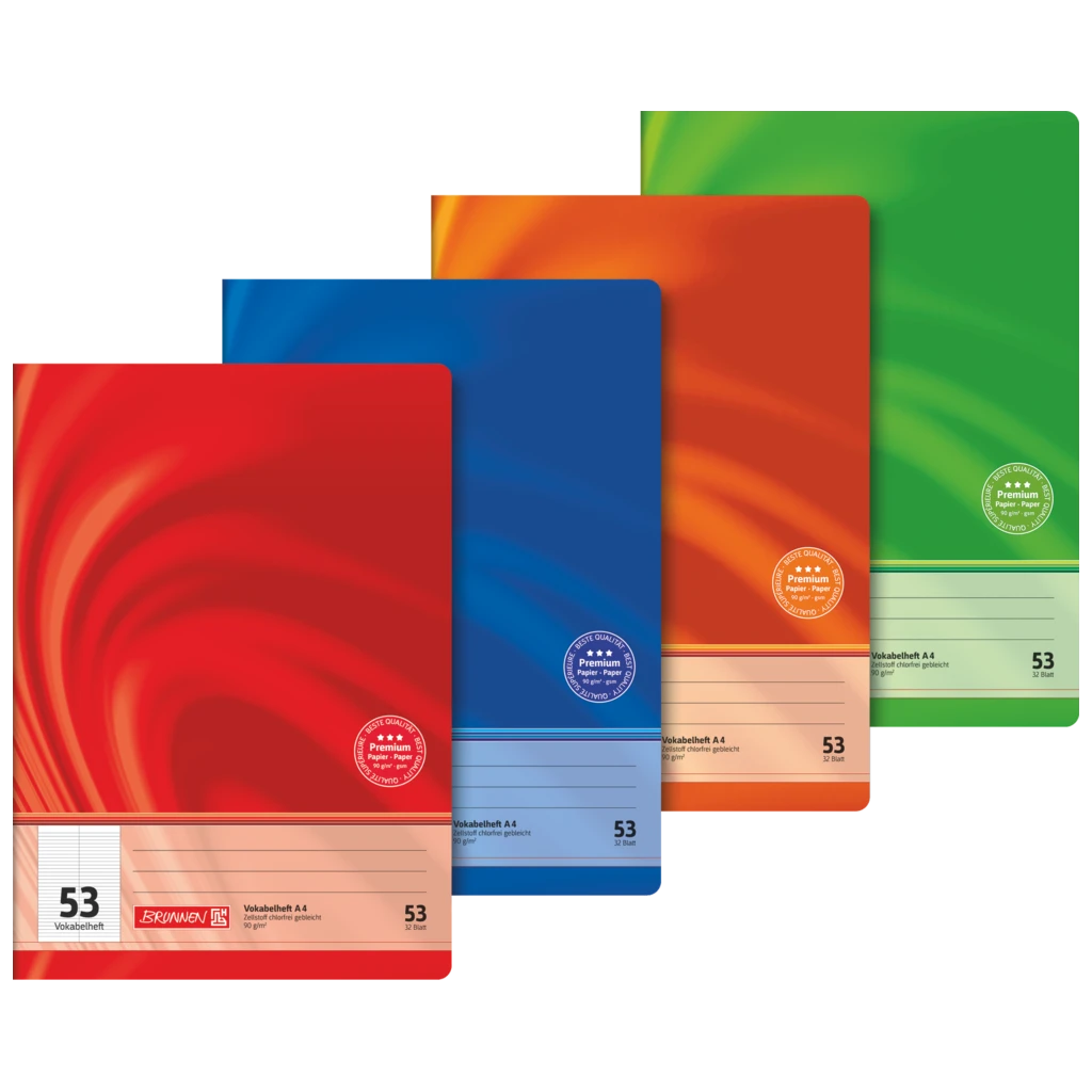 Gloshäfte Premium Vivendi | A4, linjal 53, 32 blad / 64 sidor, sorterat