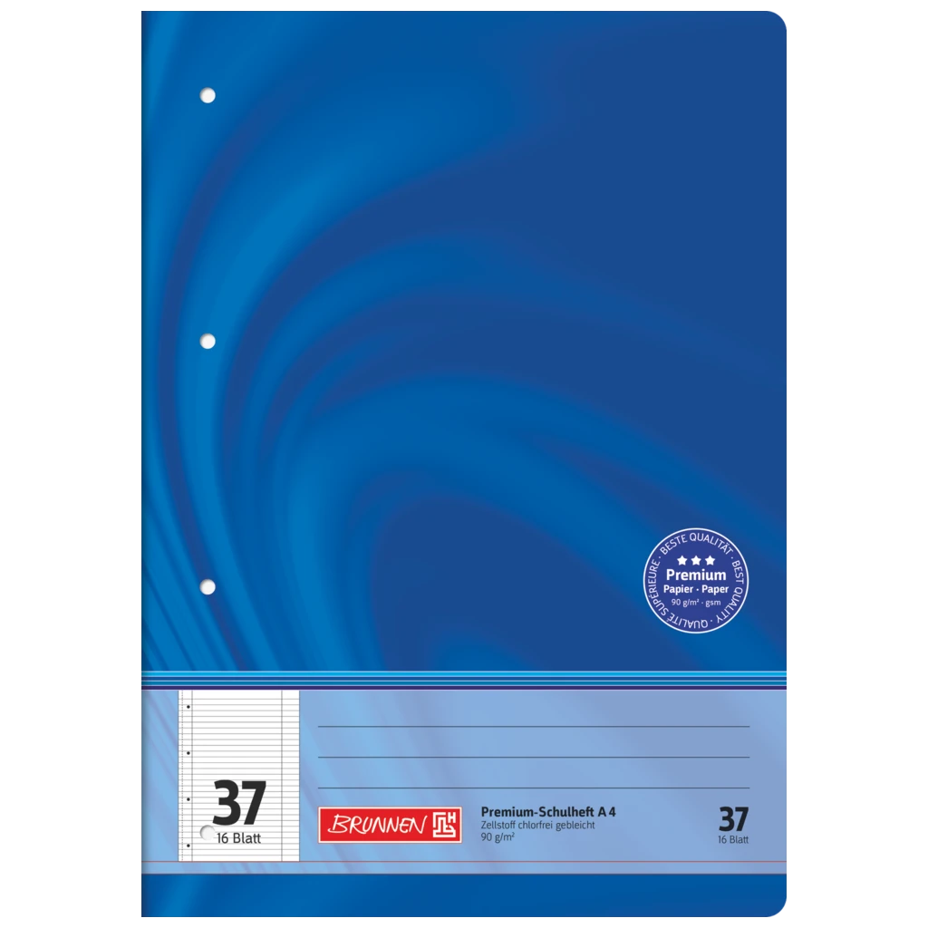 Övningsbok Premium Vivendi | A4, linjal 37, 16 blad / 32 sidor, blå