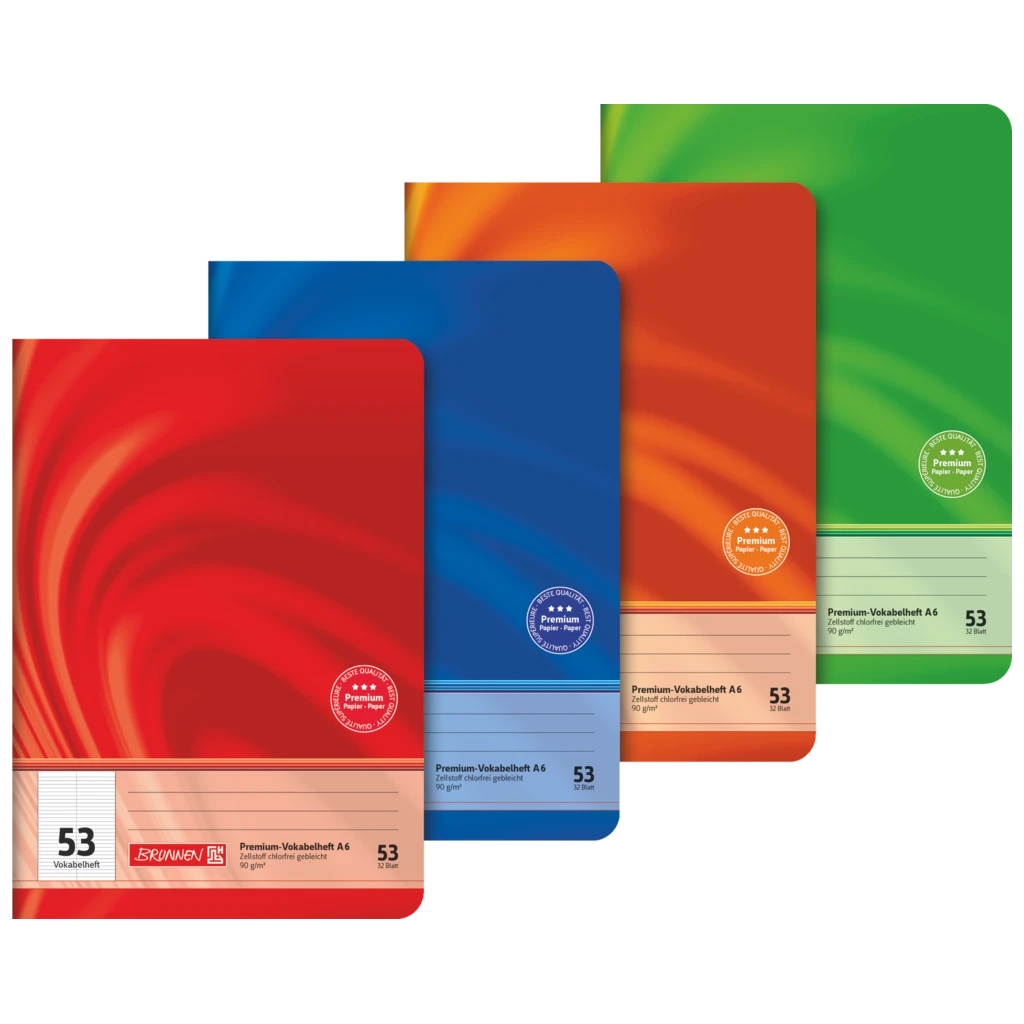 Gloshäfte Premium Vivendi | A6, linjal 53, 32 blad / 64 sidor, sorterat
