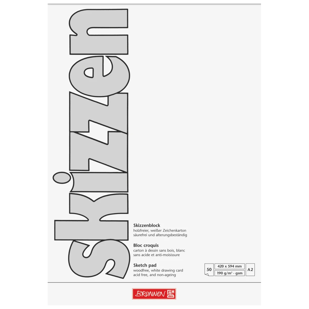 Skissblock | A2, 50 blad, vit