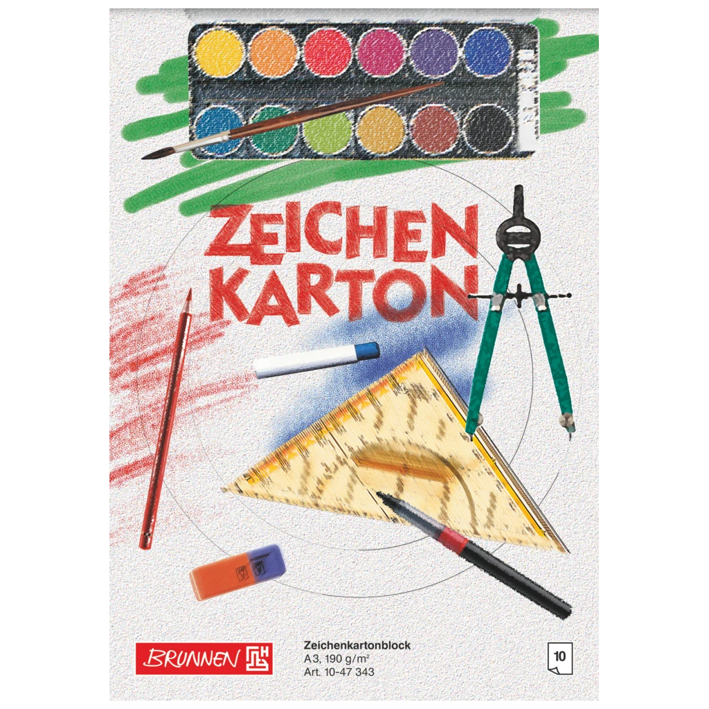 Ritning av kartongblock | A3, 10 blad