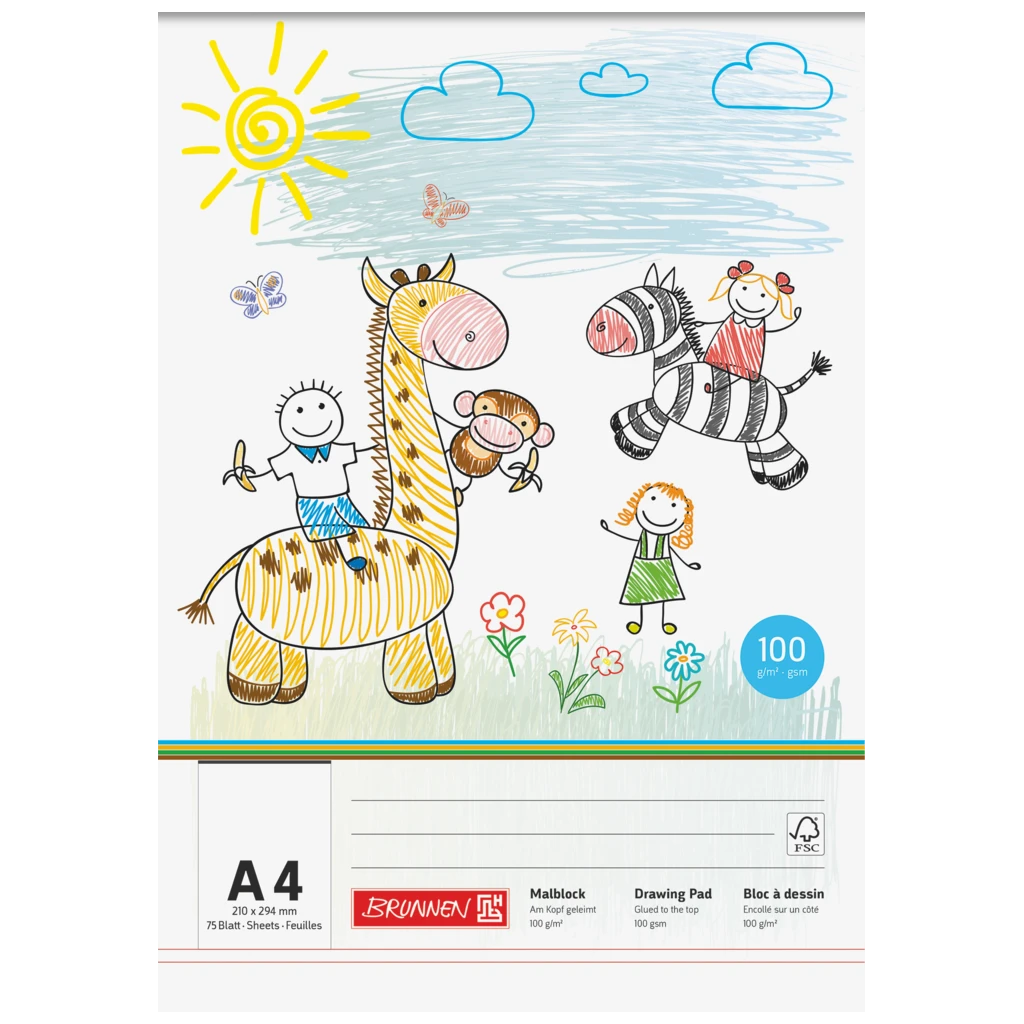 Målarblock | A4, 75 blad, mångfärgad