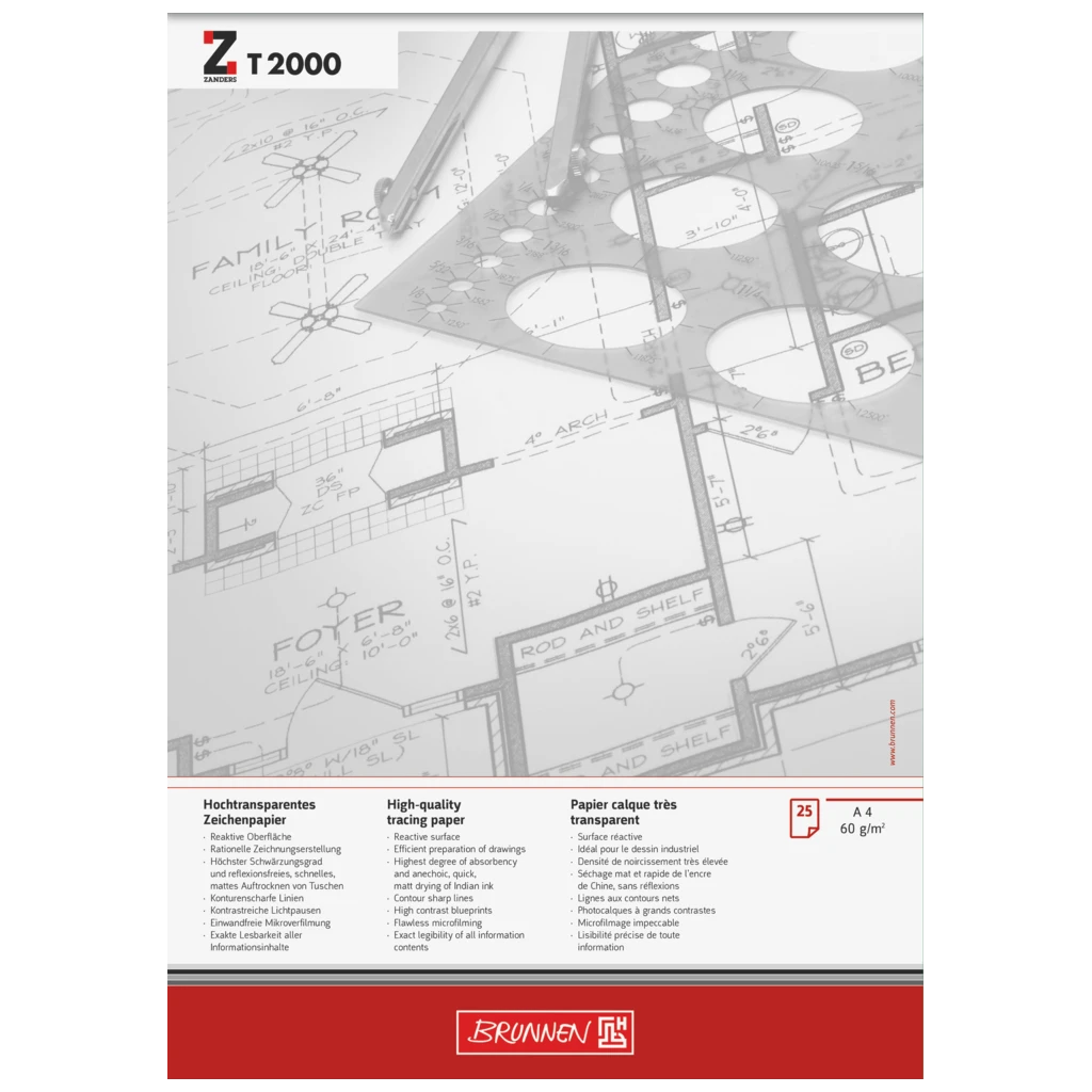 Designblock | A4, 25 blad, vit