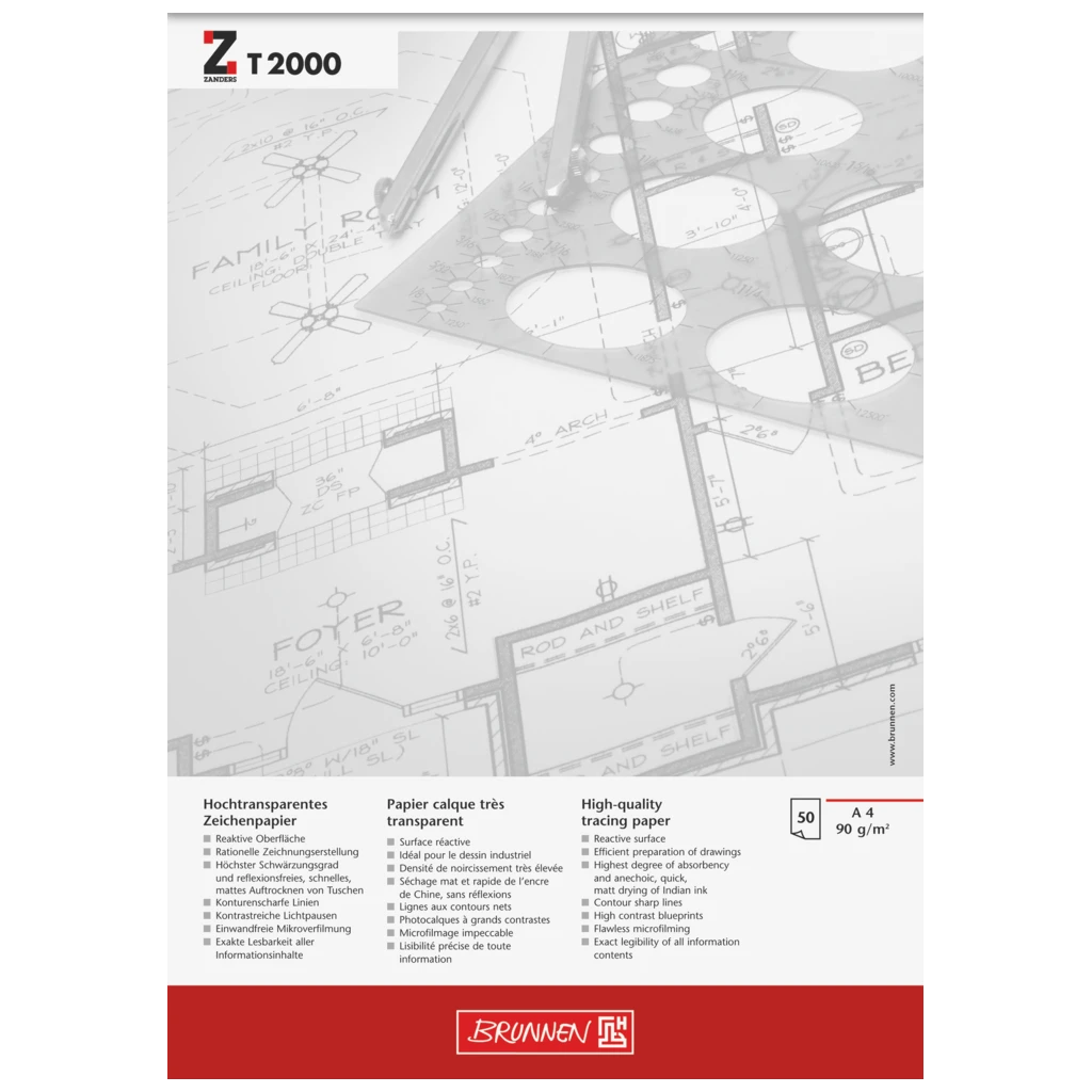 Designblock | A4, 50 blad, vit