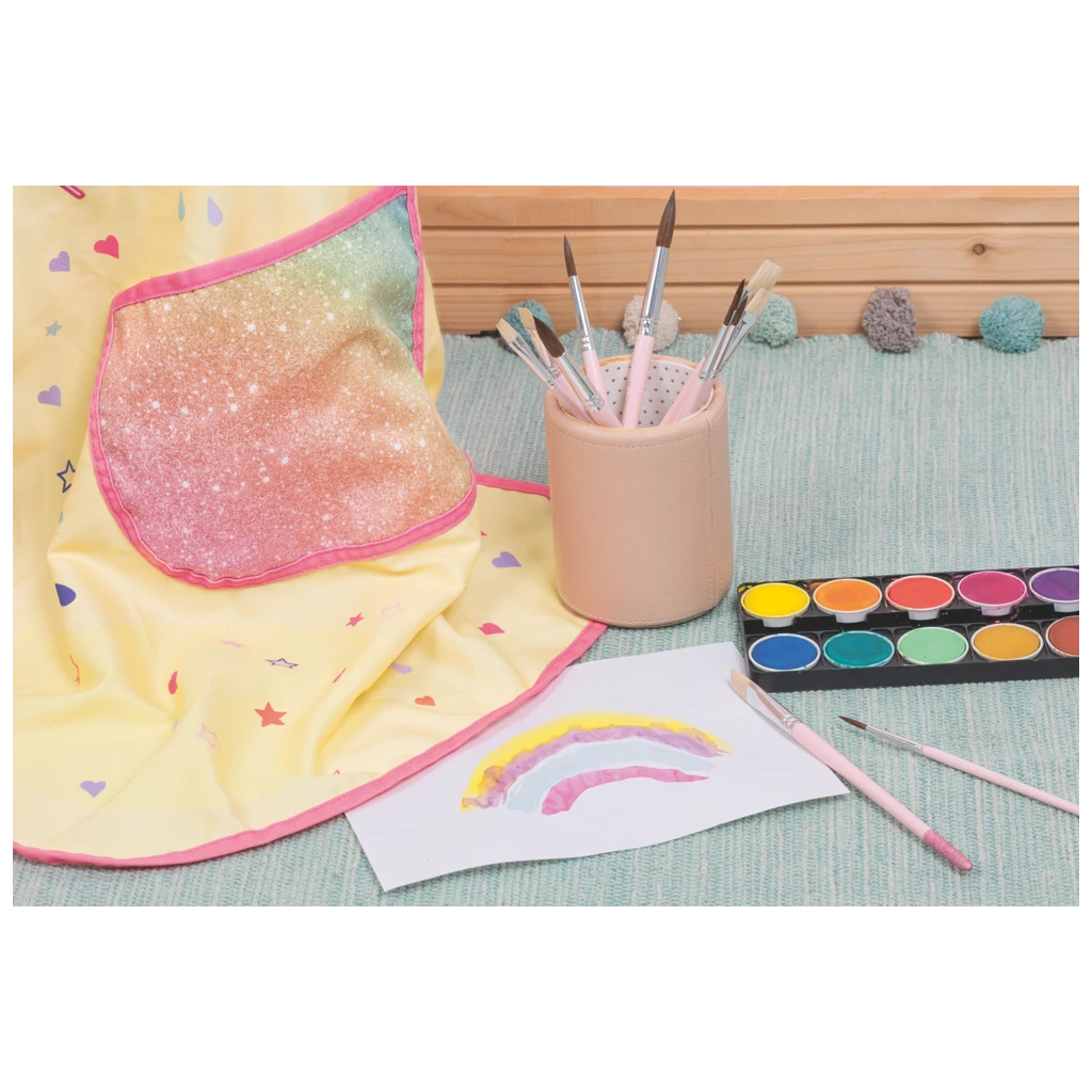 Borstset för skola Magic Rainbow | rosa, 8 pensel