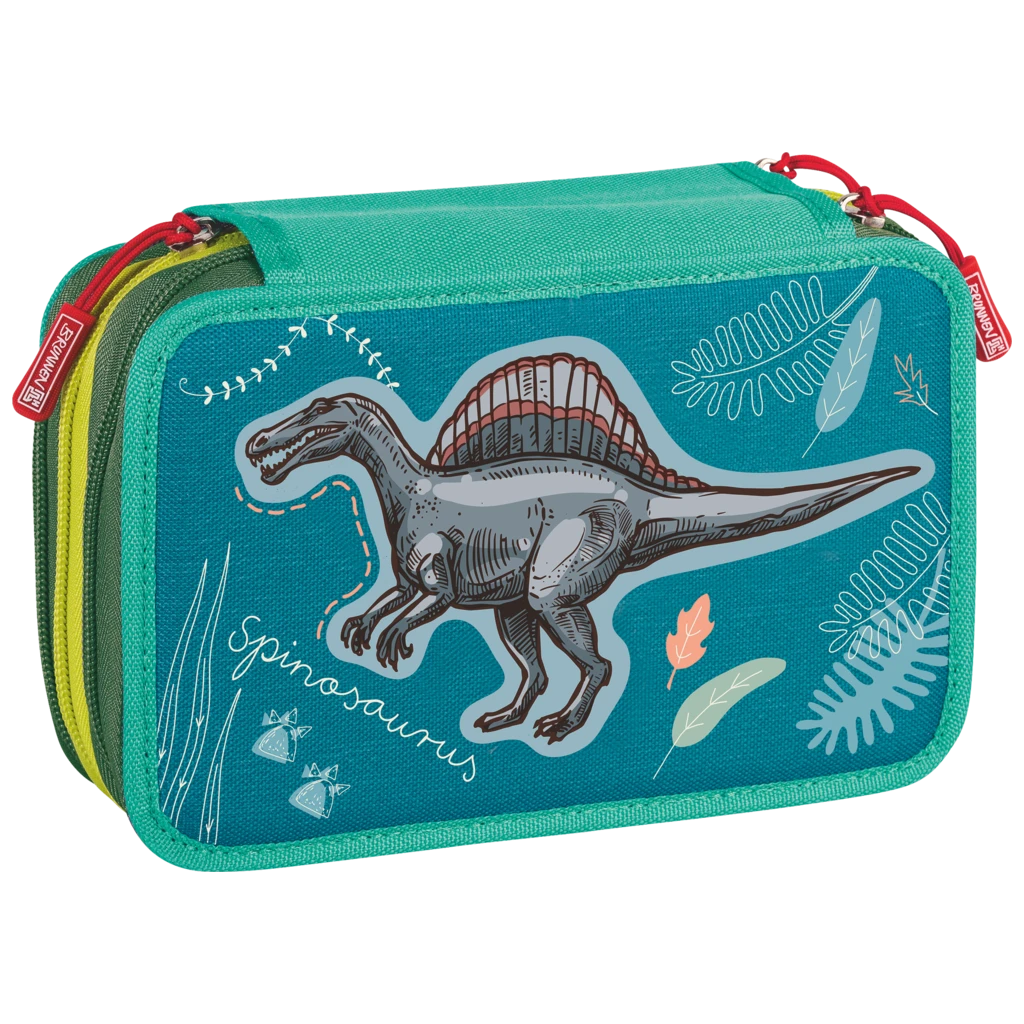 Pennskrin Dinosaurier | 3 dragkedjor, blå
