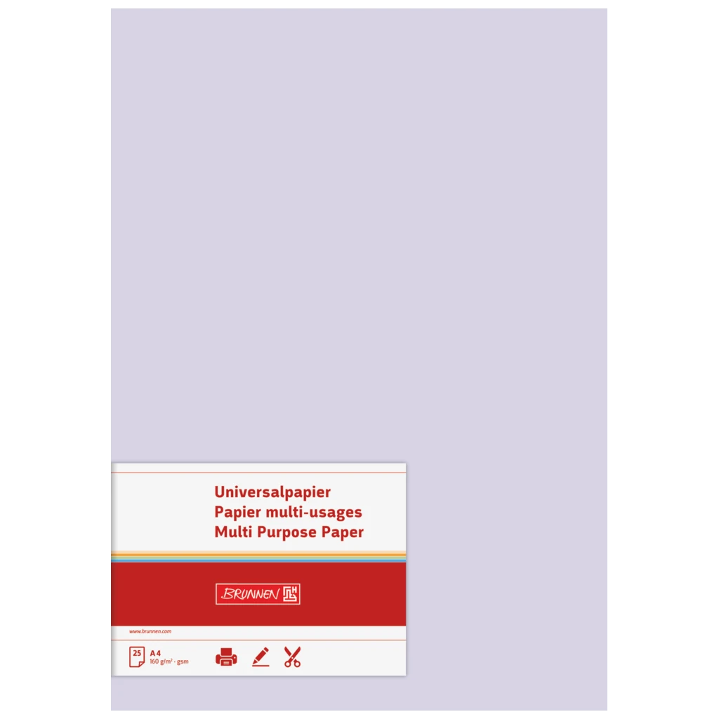 Multifunktionellt papper Universellt papper | A4, 160 g/m², lilac, 25 blad