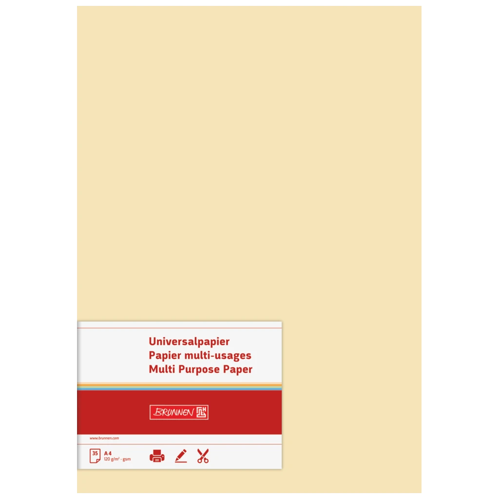 Multifunktionellt papper Universellt papper | A4, 120 g/m², chamois, 35 blad