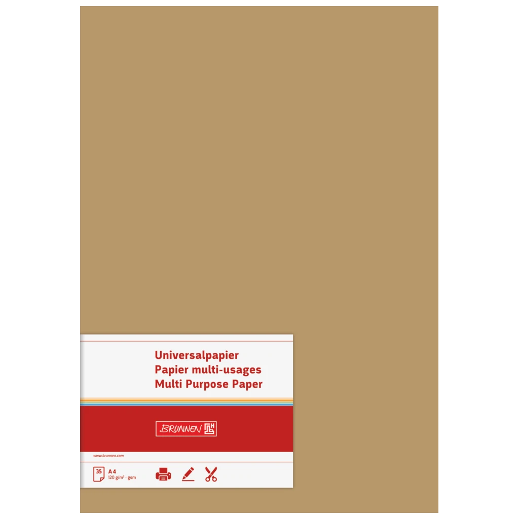 Multifunktionellt papper Universellt papper | A4, 120 g/m², sand, 35 blad