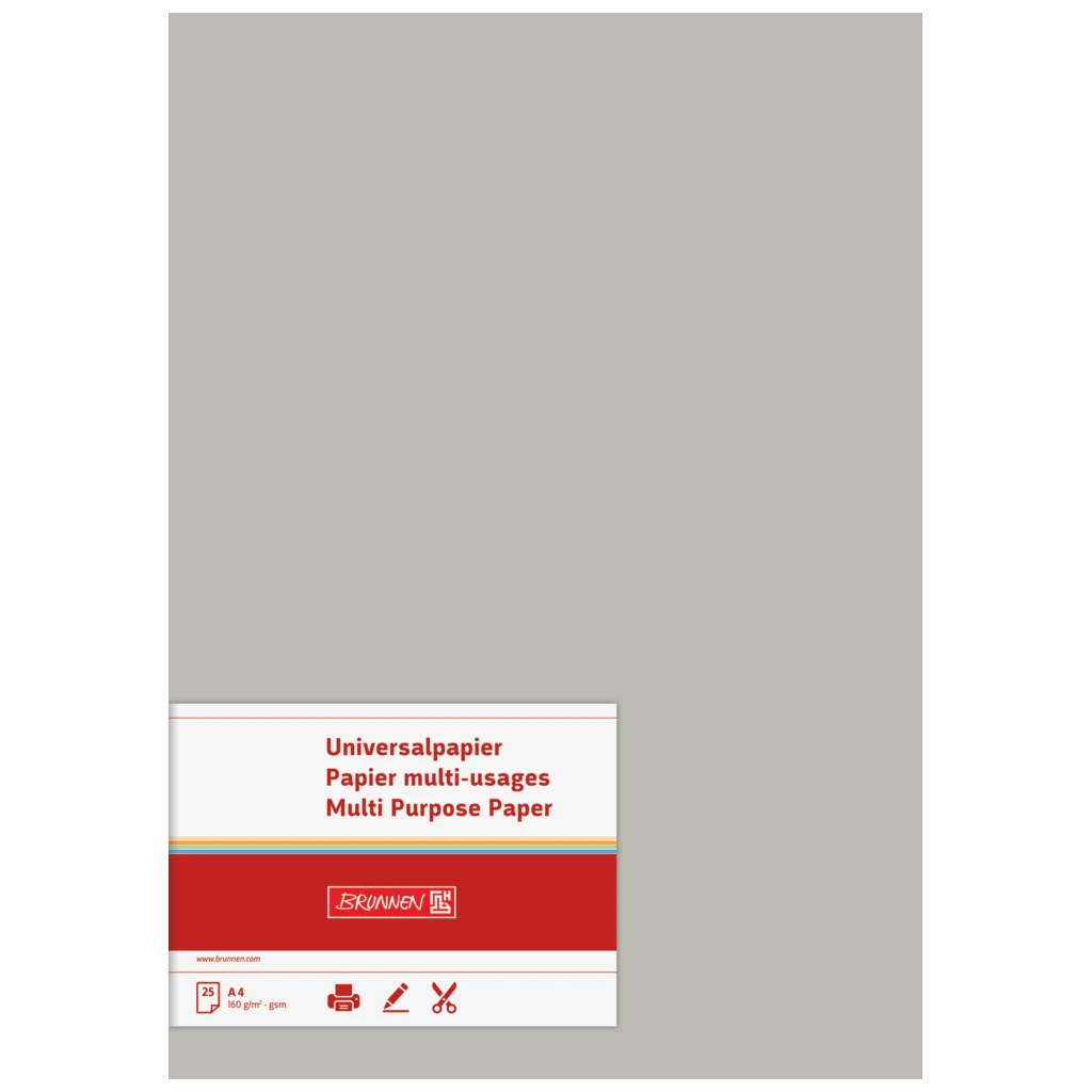 Multifunktionellt papper Universellt papper | A4, 120 g/m², grå, 35 blad