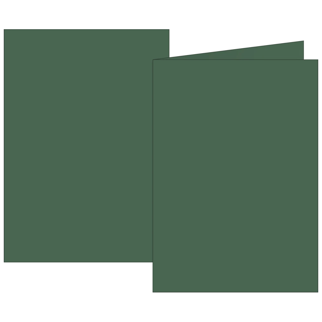Vikbara kort Universellt papper | A6, 105×150 mm, 160 g/m², mossgrön, 10 styck