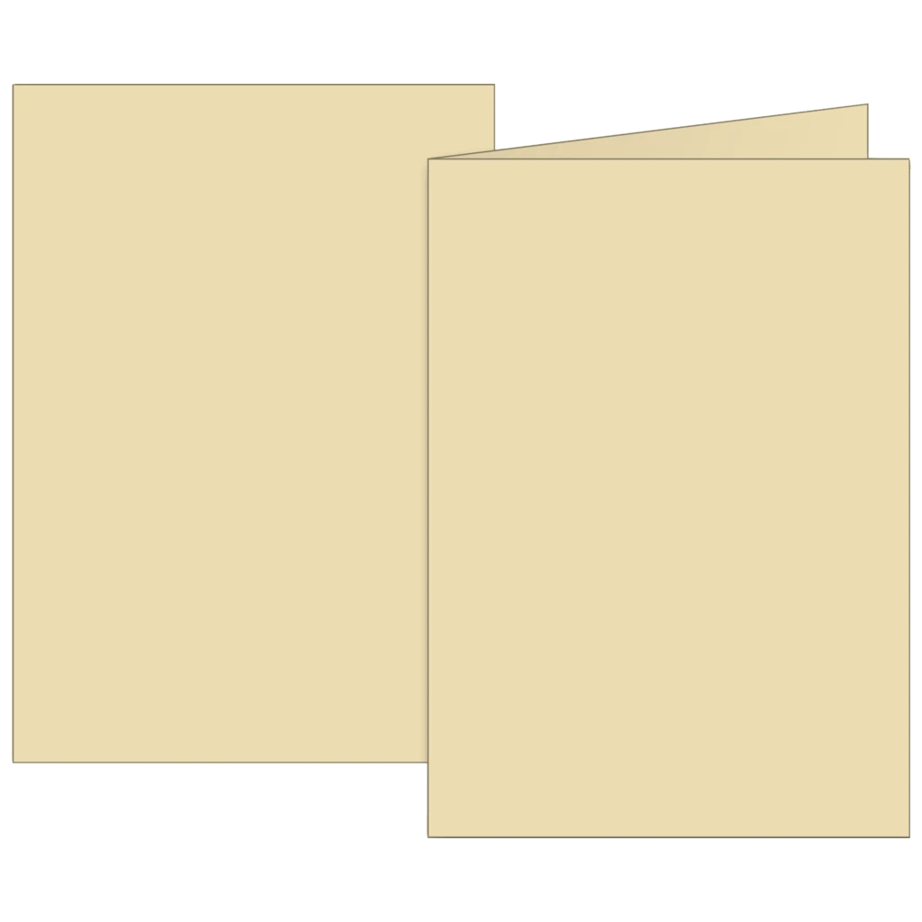 Vikbara kort Universellt papper | B6, 200 g/m², chamois, 10 styck