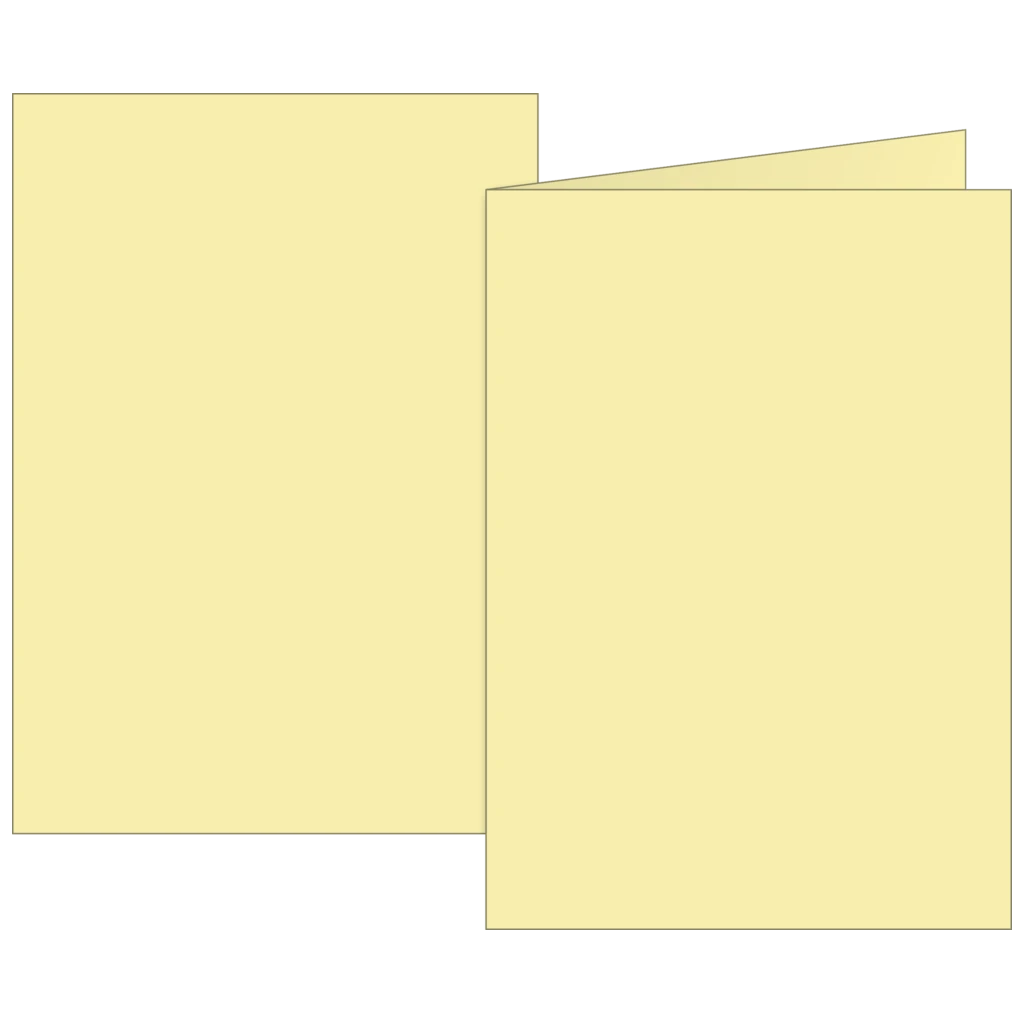 Vikbara kort Universellt papper | B6, 200 g/m², ljusgul, 10 styck