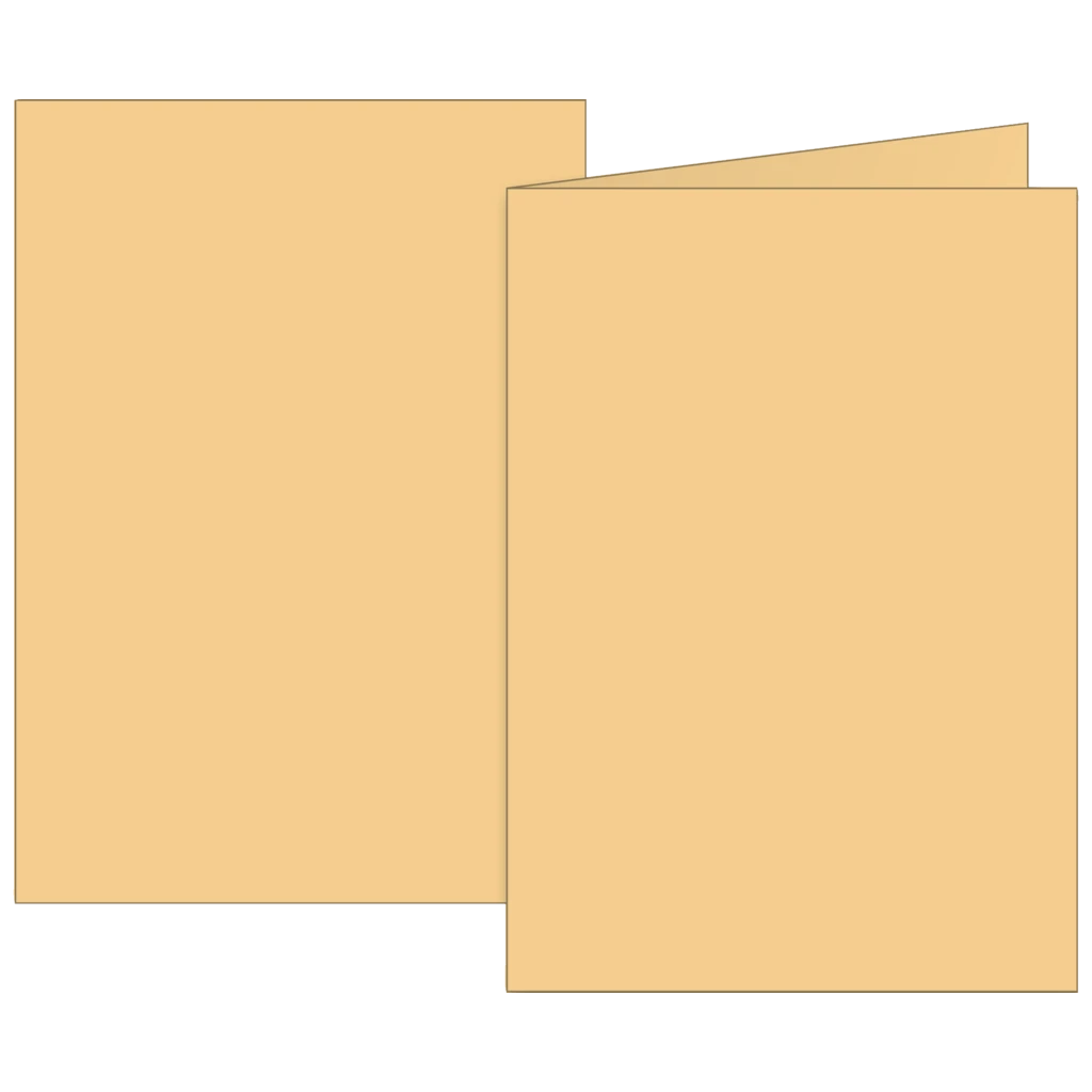 Vikbara kort Universellt papper | B6, 200 g/m², honung, 10 styck