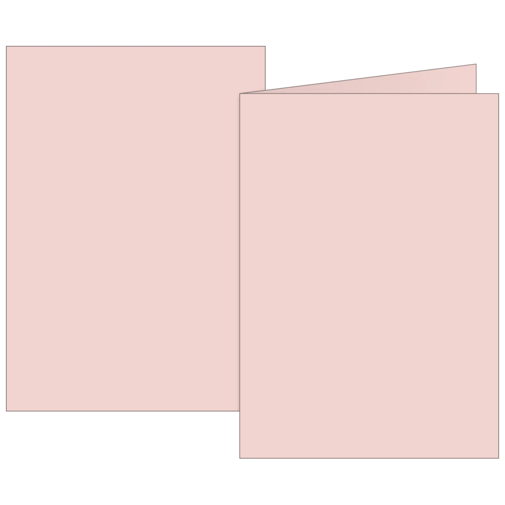 Vikbara kort Universellt papper | B6, 200 g/m², rosenat, 10 styck