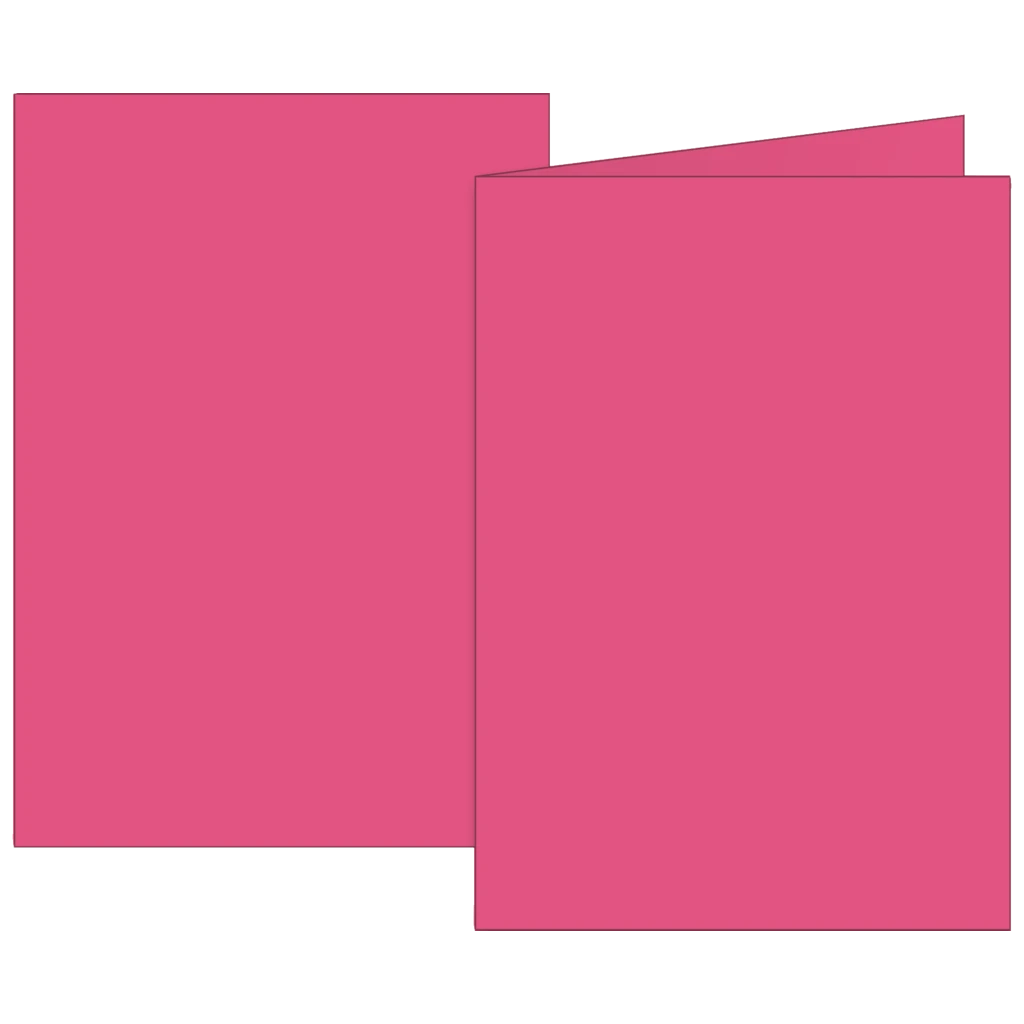 Vikbara kort Universellt papper | B6, 200 g/m², fuchsia, 10 styck