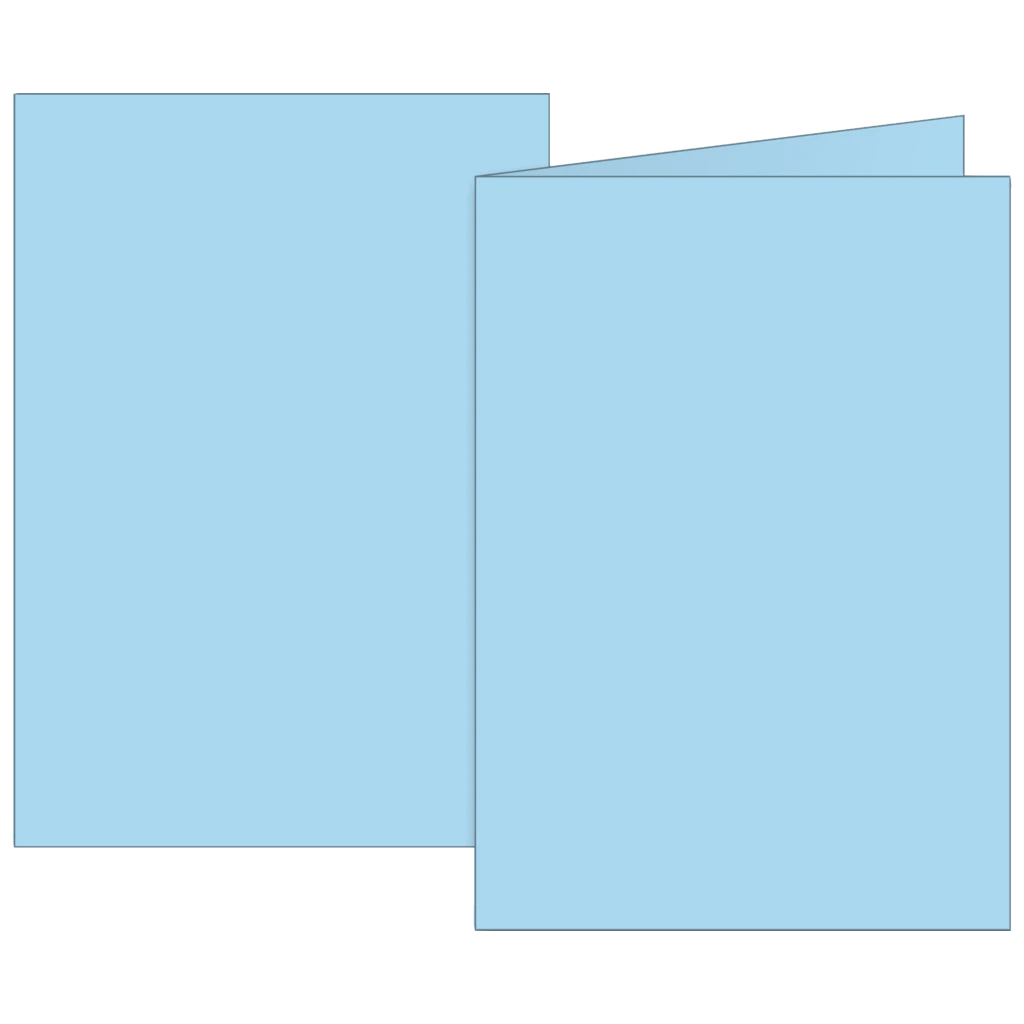 Vikbara kort Universellt papper | B6, 200 g/m², ljusblå, 10 styck