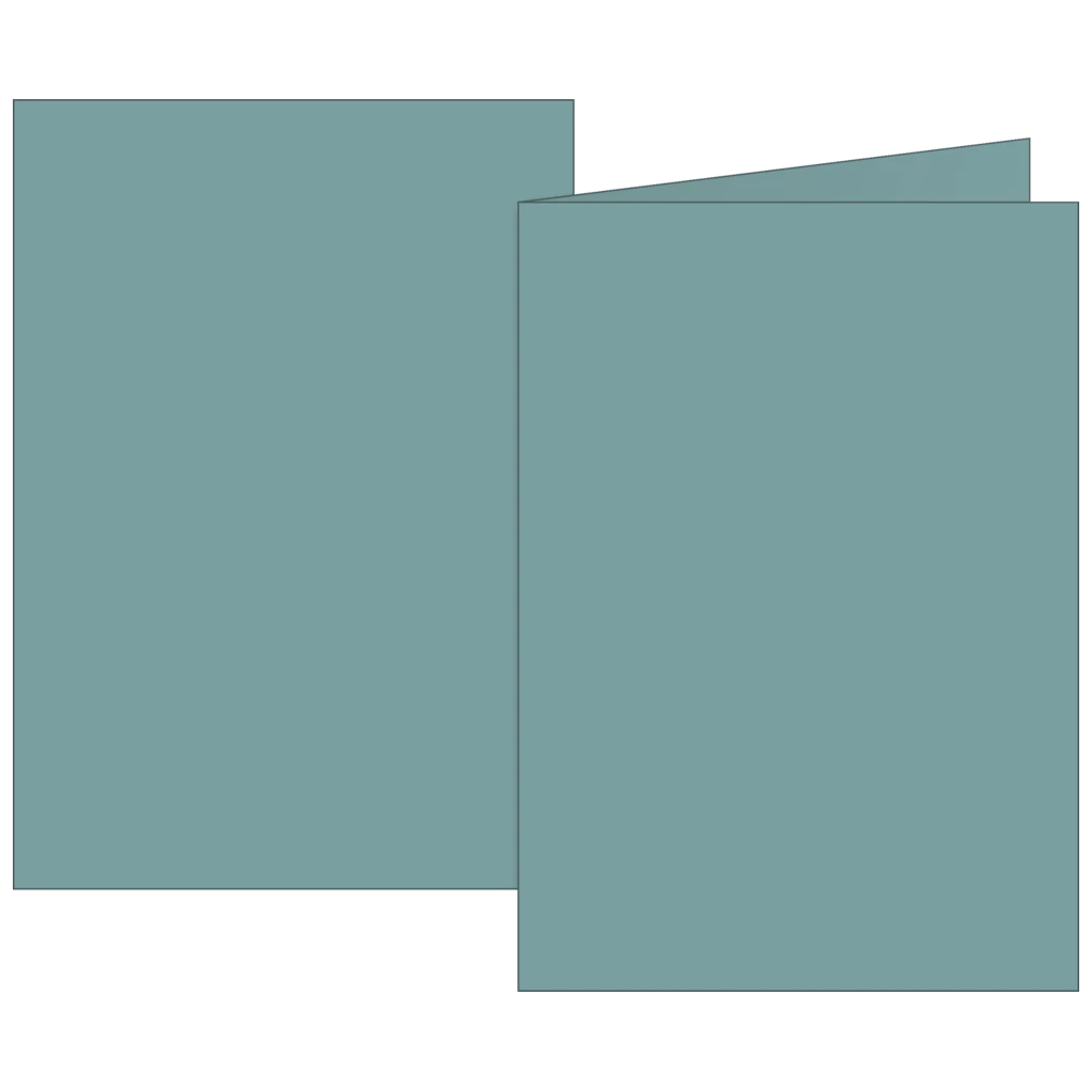 Vikbara kort Universellt papper | B6, 200 g/m², petrol, 10 styck