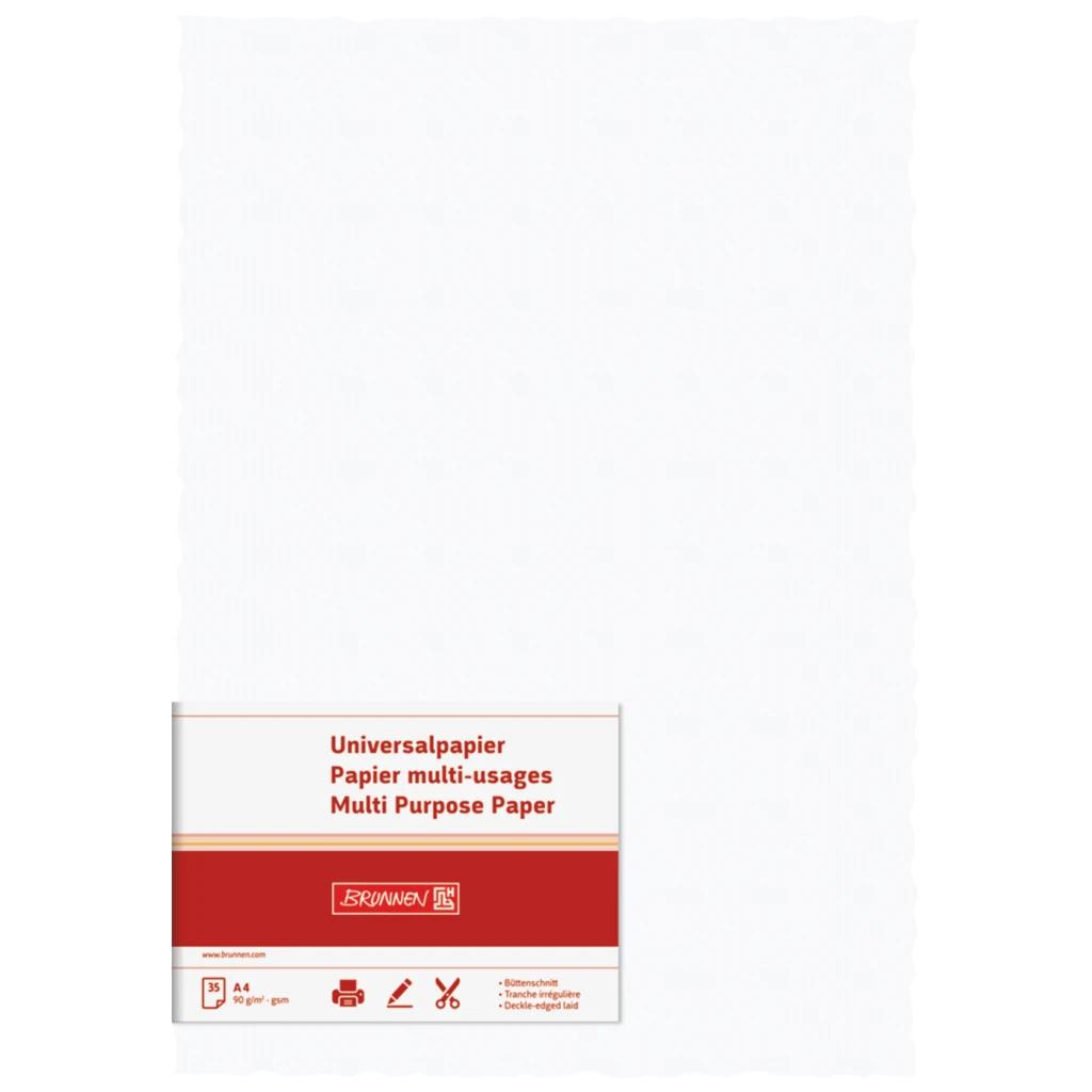 Multifunktionellt papper Universalpapper handgjort papper | A4, 90 g/m², vit, 25 blad