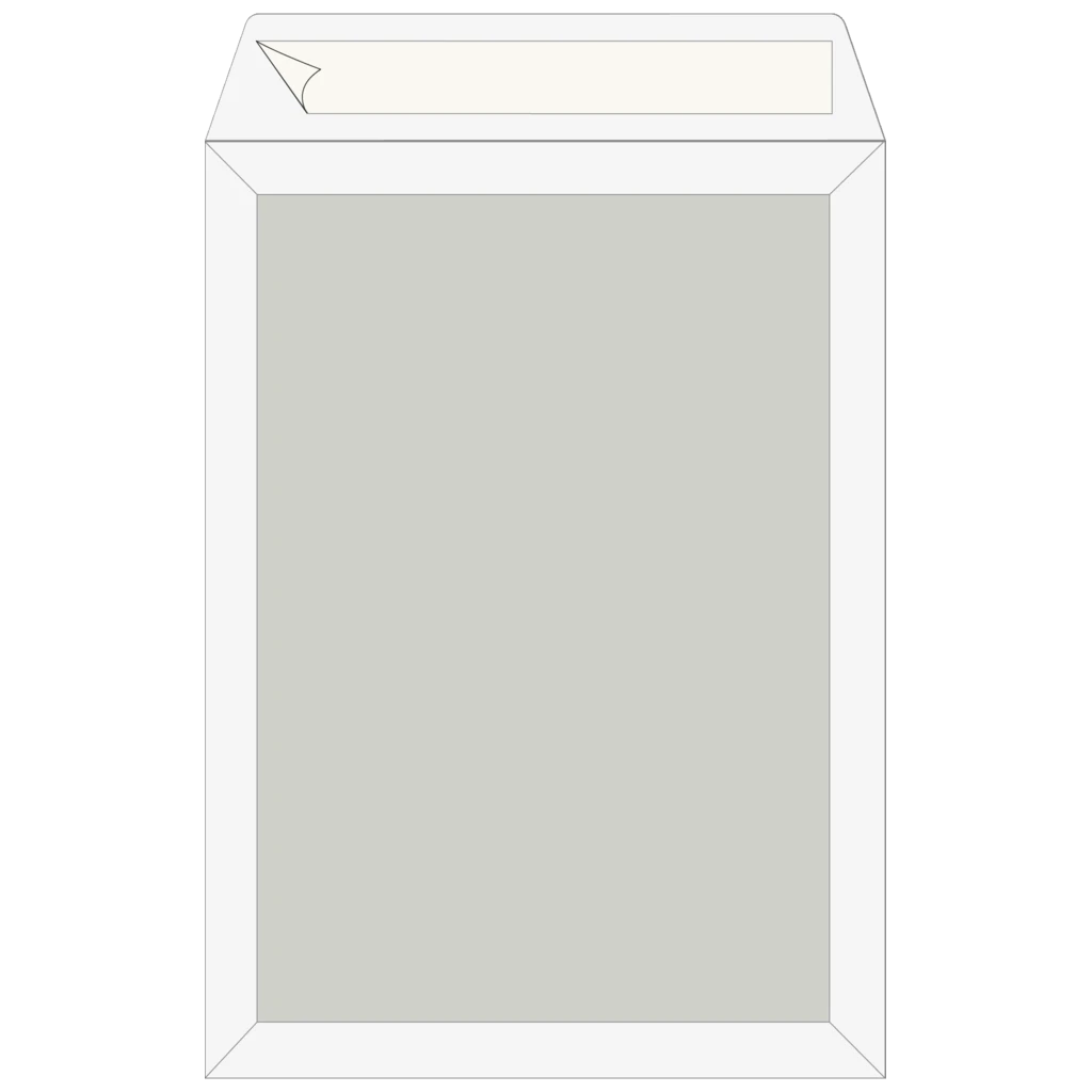 Kuvert med baksida av papp | 176×250 mm, B5, 120 g/m², vit, 5 styck