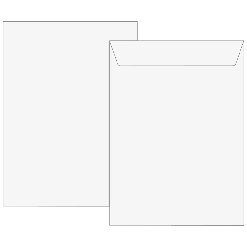 Kuvert | 250×353 mm, B4, 120 g/m², vit, 5 styck