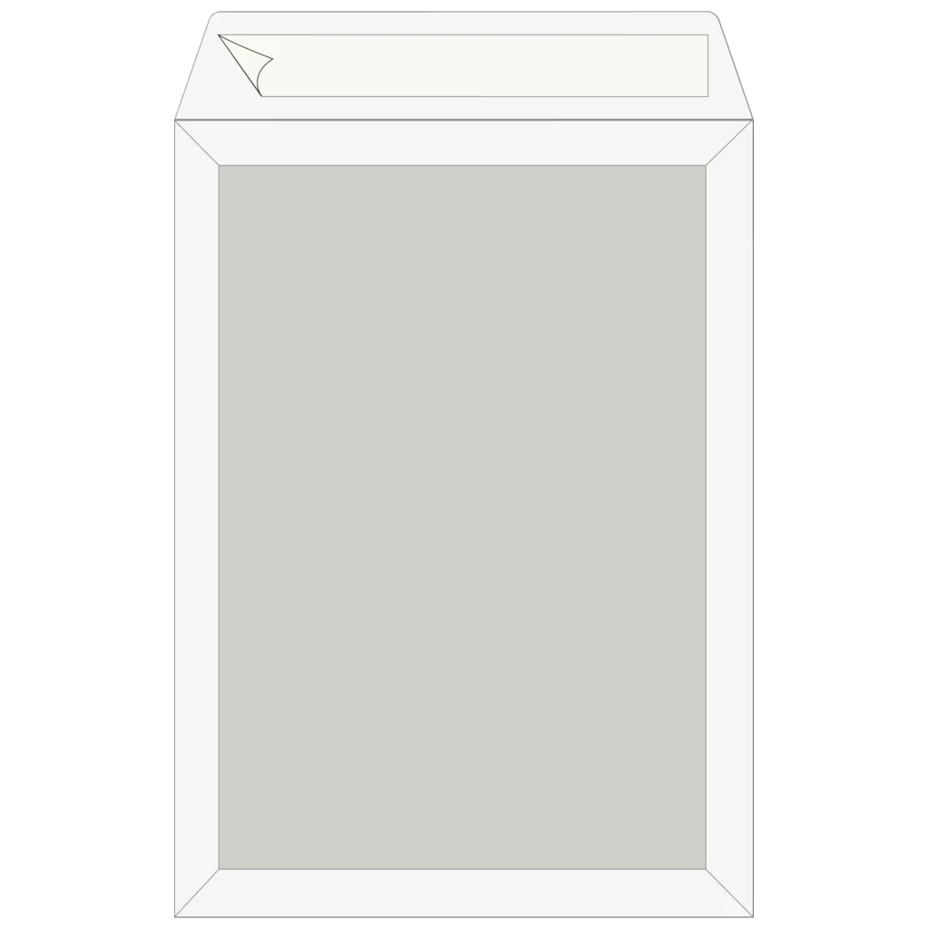 Kuvert med baksida av papp | 250×353 mm, B4, 120 g/m², vit, 5 styck