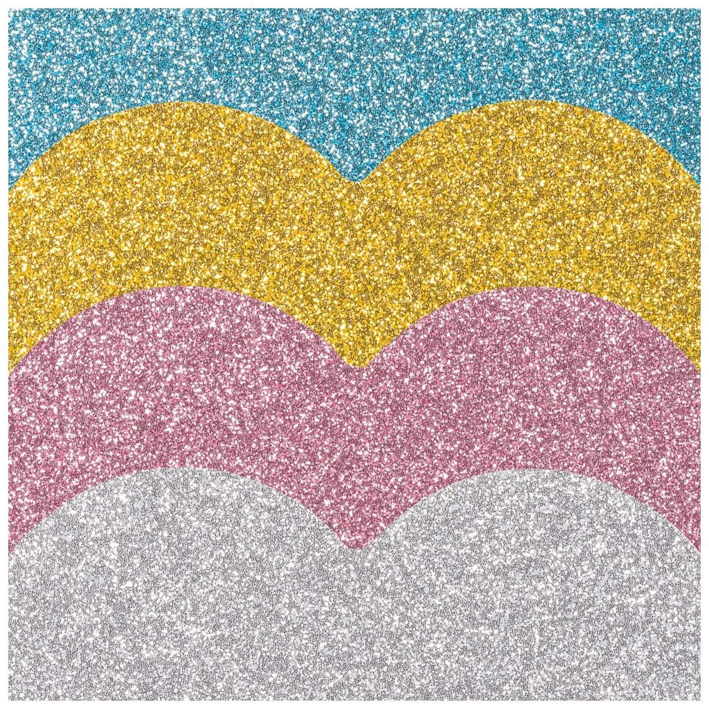 Effektblock “Glitter” | blank, 50 blad, sorterat
