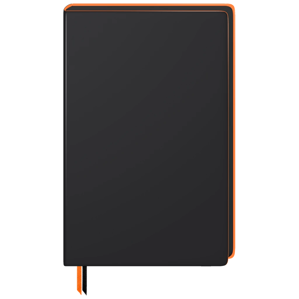 Anteckningsbok Premium “Neon” | A5, dottad, neonorange/svart