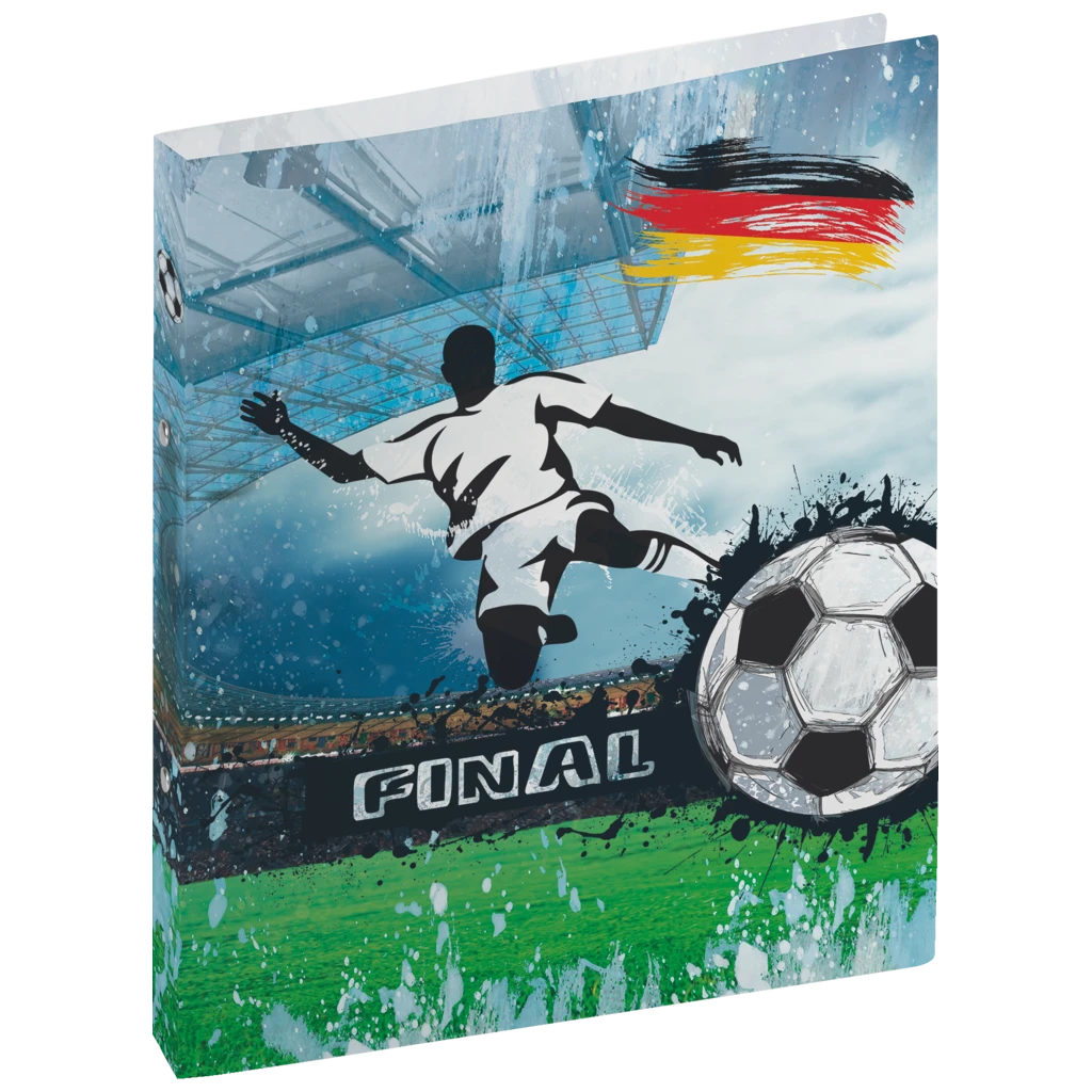 Ringpärm “Tyskland” Fußball | A4, 2 rings, Påfyllningsnivå: 16 mm, mångfärgad
