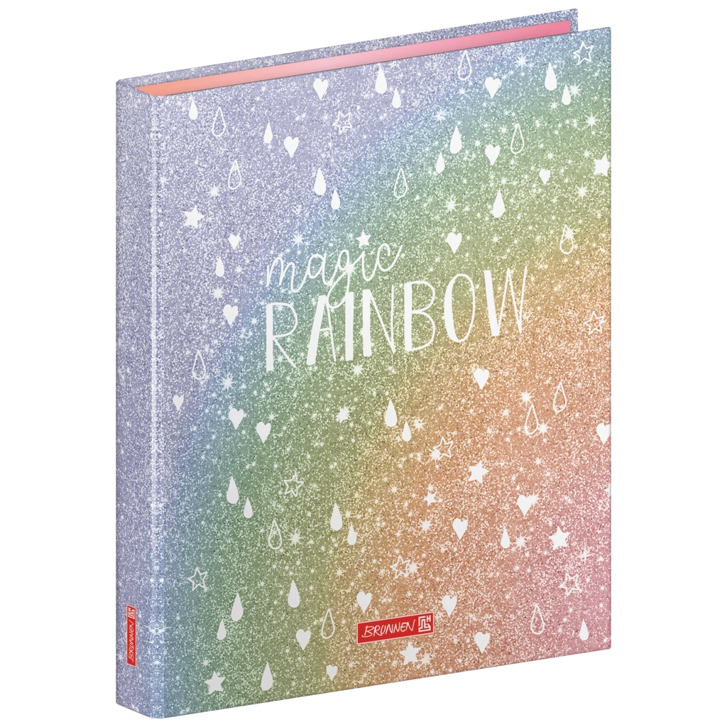 Ringpärm Magic Rainbow | A4, 2 rings, Påfyllningsnivå: 20 mm, regnbåge