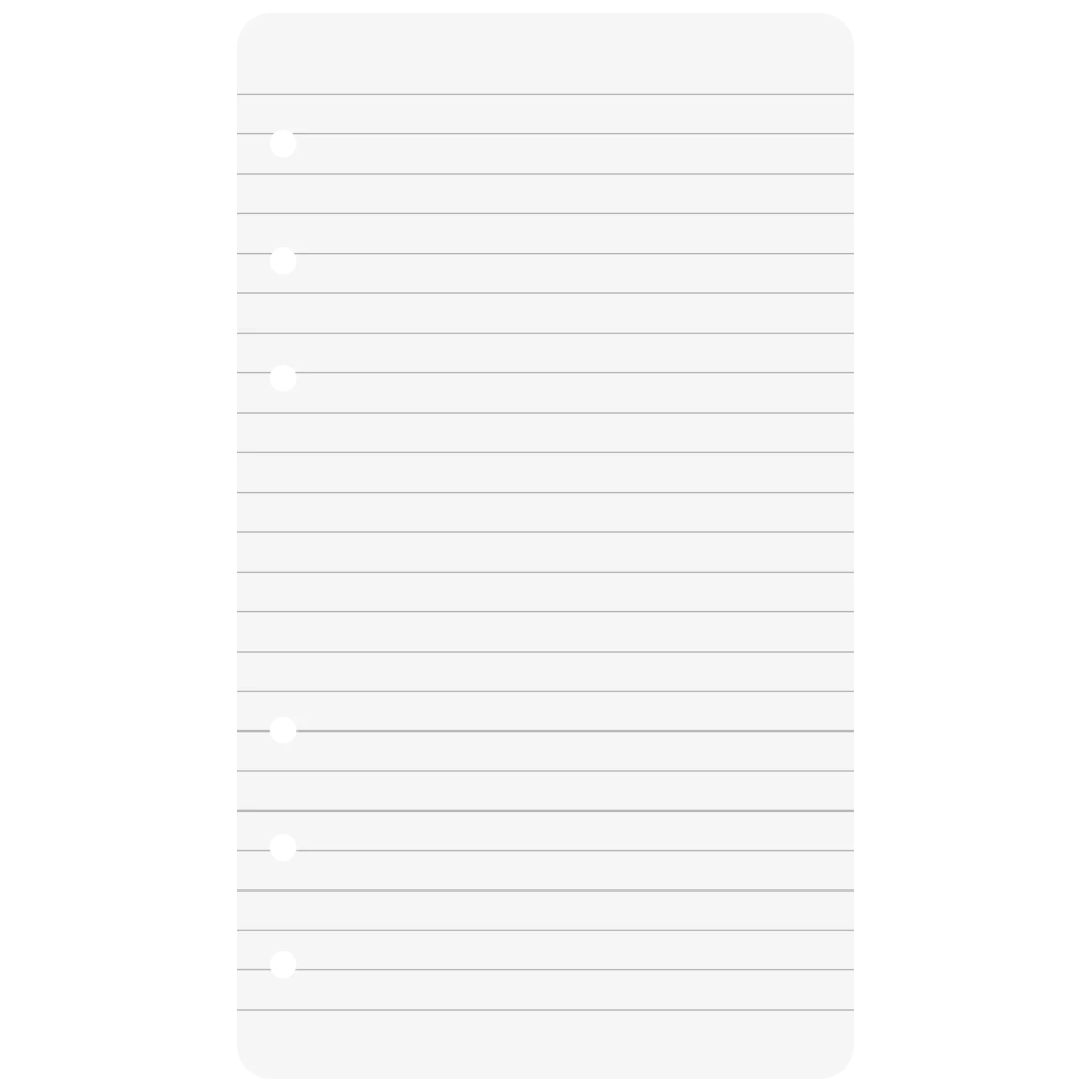 Inlagor till ringpärmar | A6, linjerat, vit, 50 blad