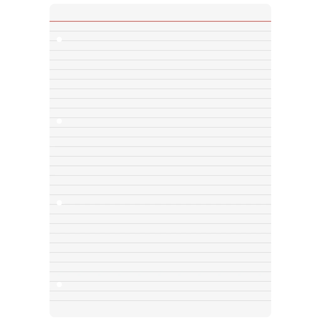 Inlagor till ringpärmar | A4, linjerat, vit, 50 blad