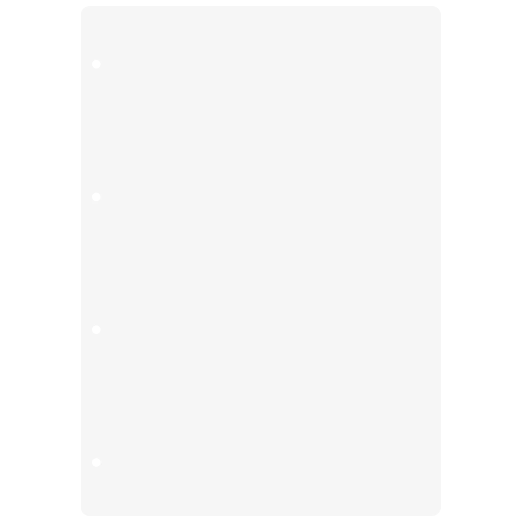 Inlagor till ringpärmar | A4, blank, vit, 100 blad