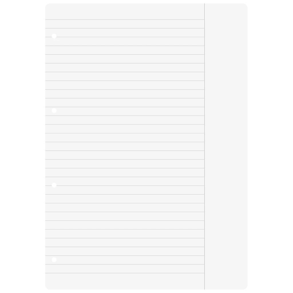 Inlagor till ringpärmar | A4, linjerat med marginal, vit, 100 blad