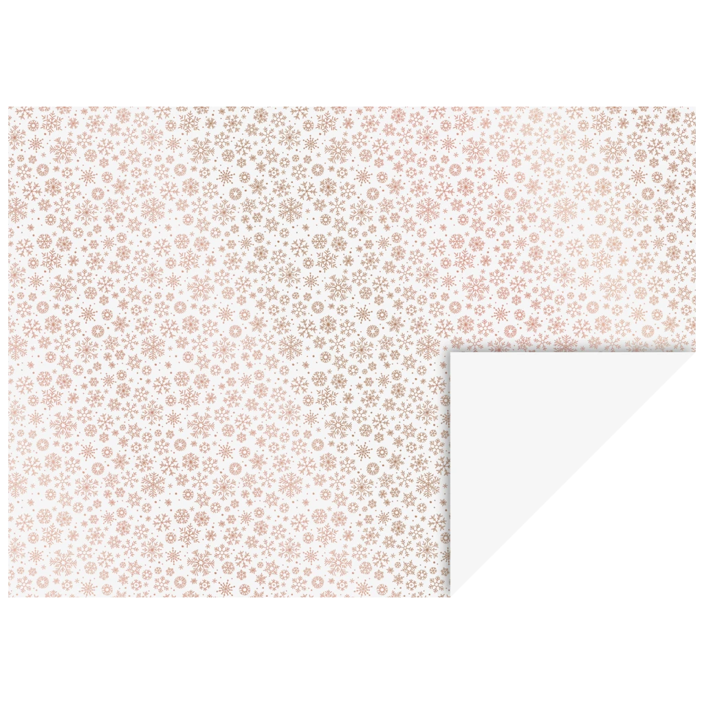 Motivkartong “Kristaller” | 50×70 cm, 240 g/m², vit/roséguld glänsande