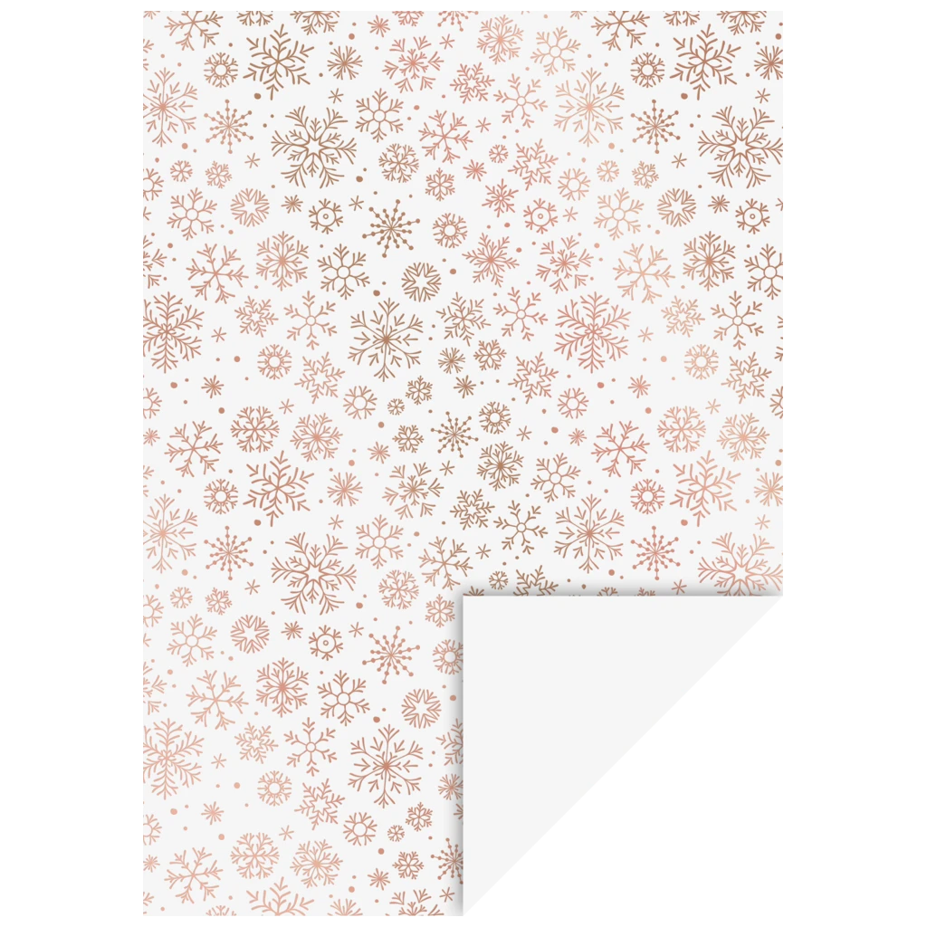 Motivkartong “Kristaller” | A4, 240 g/m², vit/roséguld glänsande