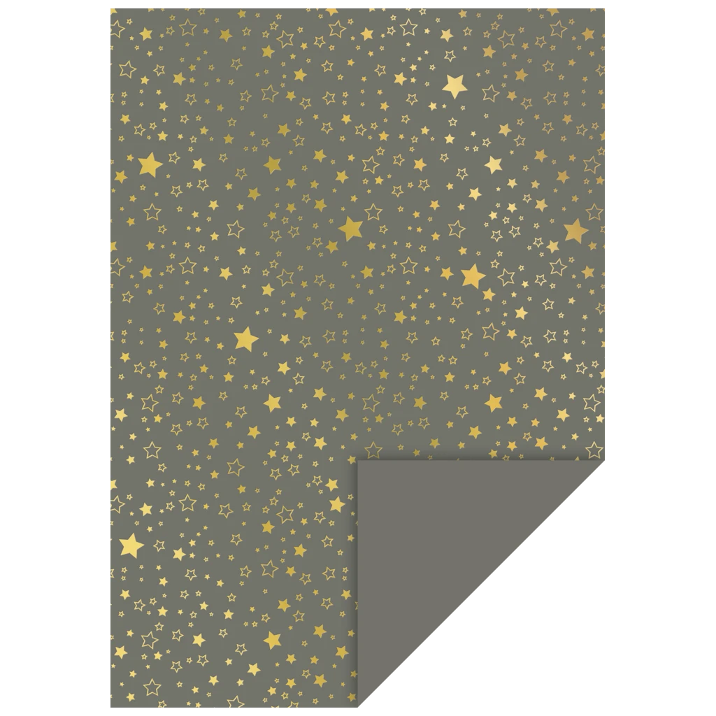 Motivkartong “Stjärnor” | A4, 240 g/m², antracit/guld glänsande