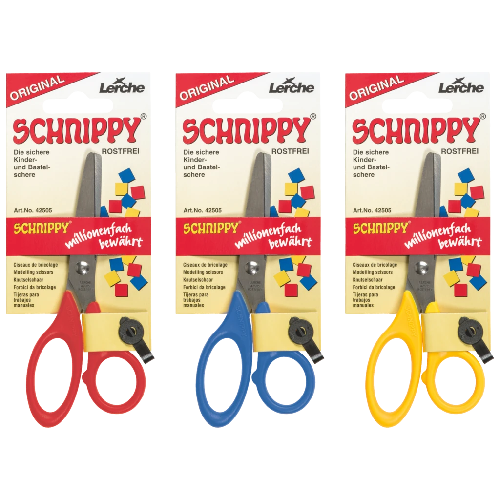 Hantverkssax “Schnippy” | rundade, 130 mm, sorterat