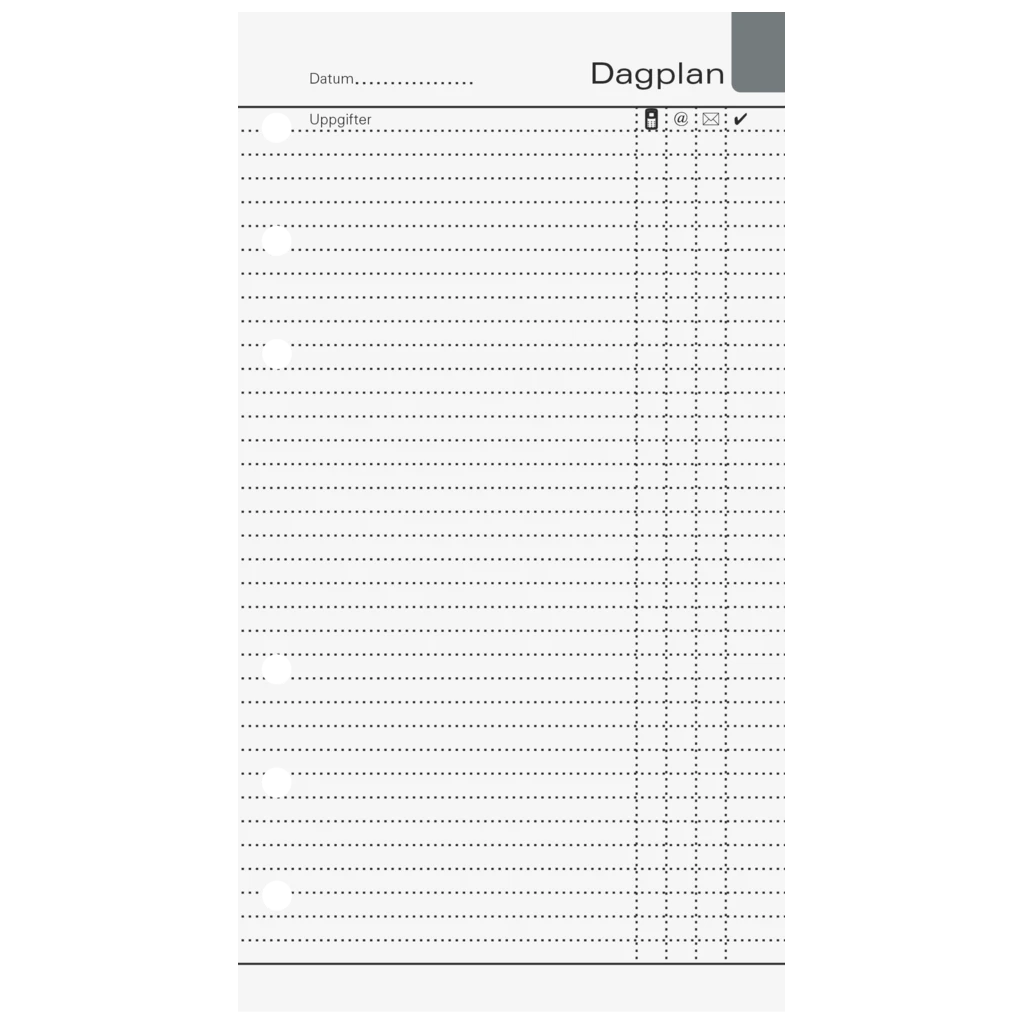 Blankettsats Systemkalender Aplan Diary | 9,2×16,8 cm