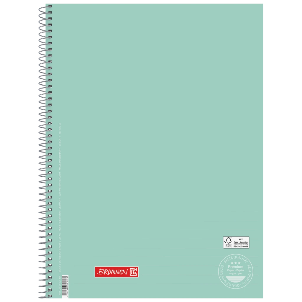 Kollegieblock Premium | A4, linjal 21, 80 blad / 160 sidor, mint