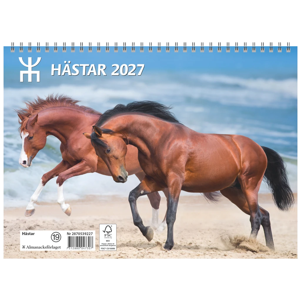 Hästar 2027 | 29×21 cm