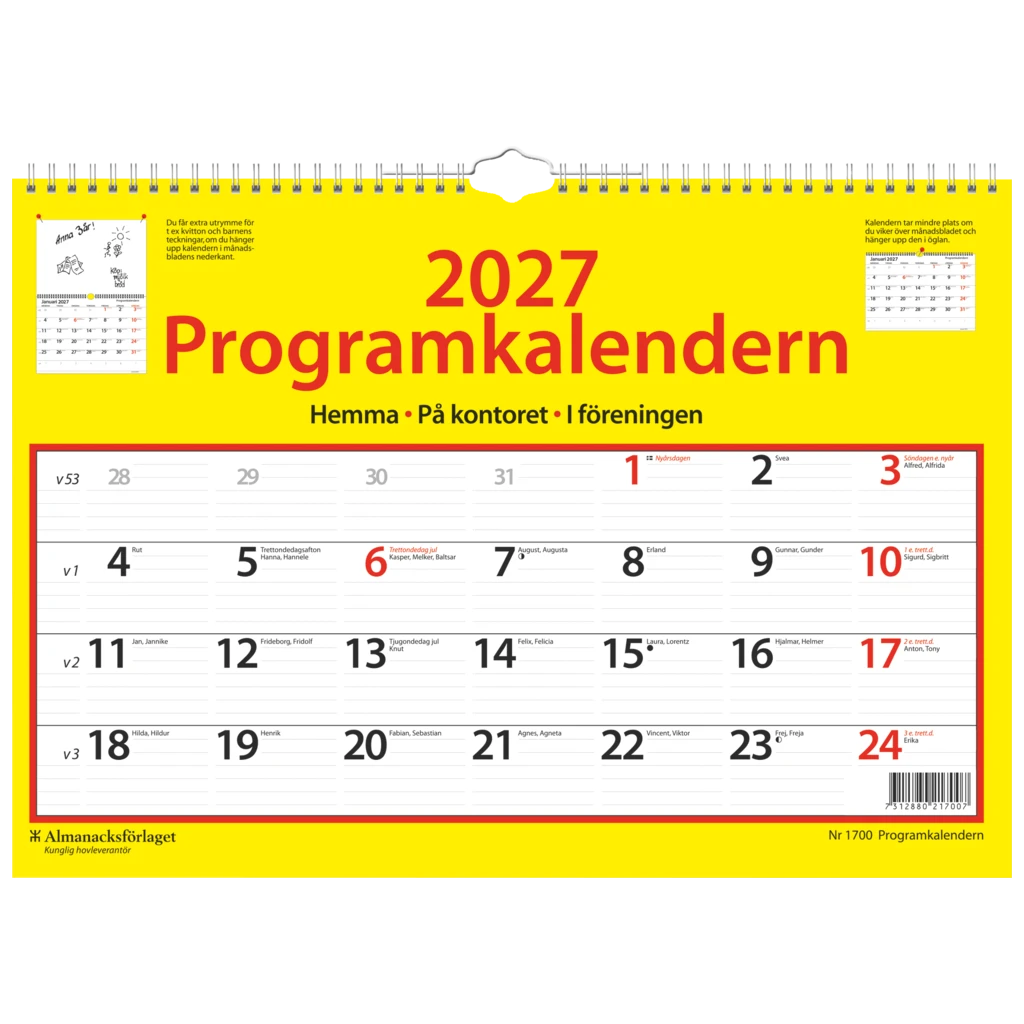 Programkalender 2027 | 42×29 cm