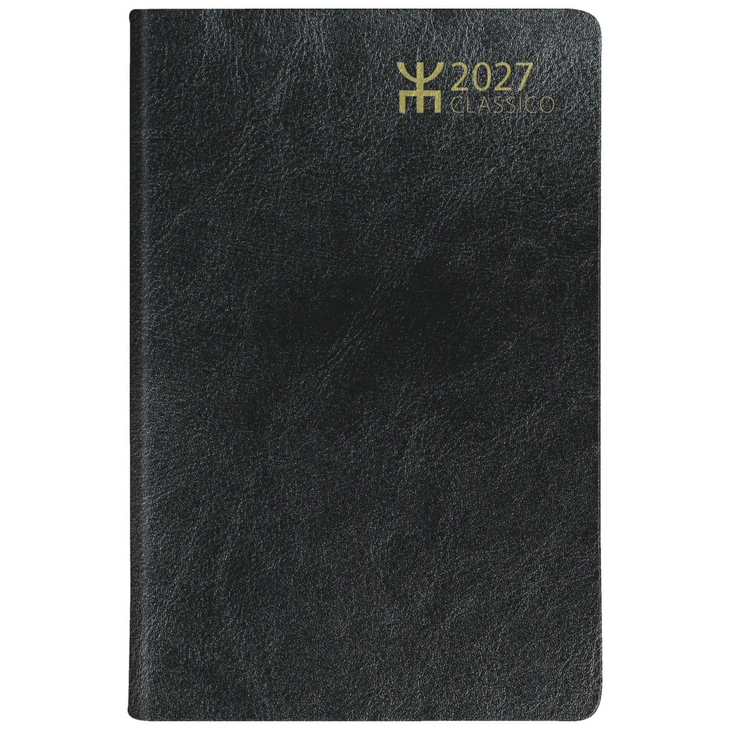 Fickkalender Classico 2027 | 8,2×12,8 cm, plast, svart