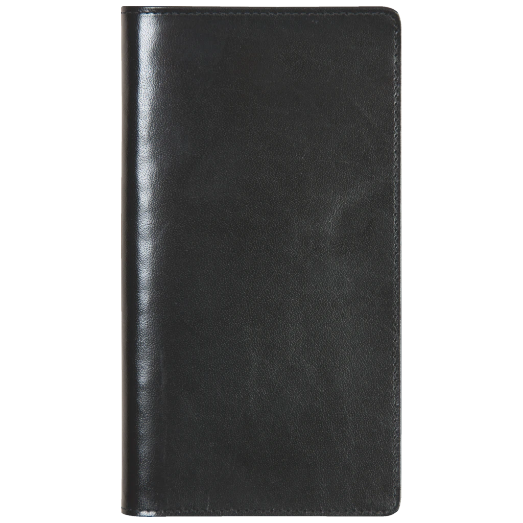Fickkalender Manager 2027 | 8,7×15,3 cm, läder, svart