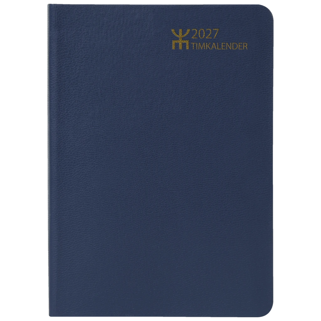 Fickkalender Timkalender | 10,5×15 cm, läderimitation, blå