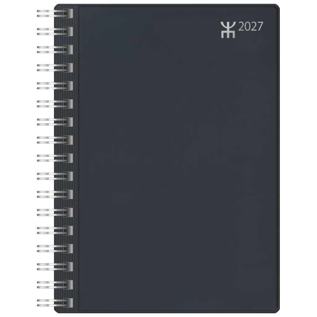 Fickkalender | A6, plast, svart