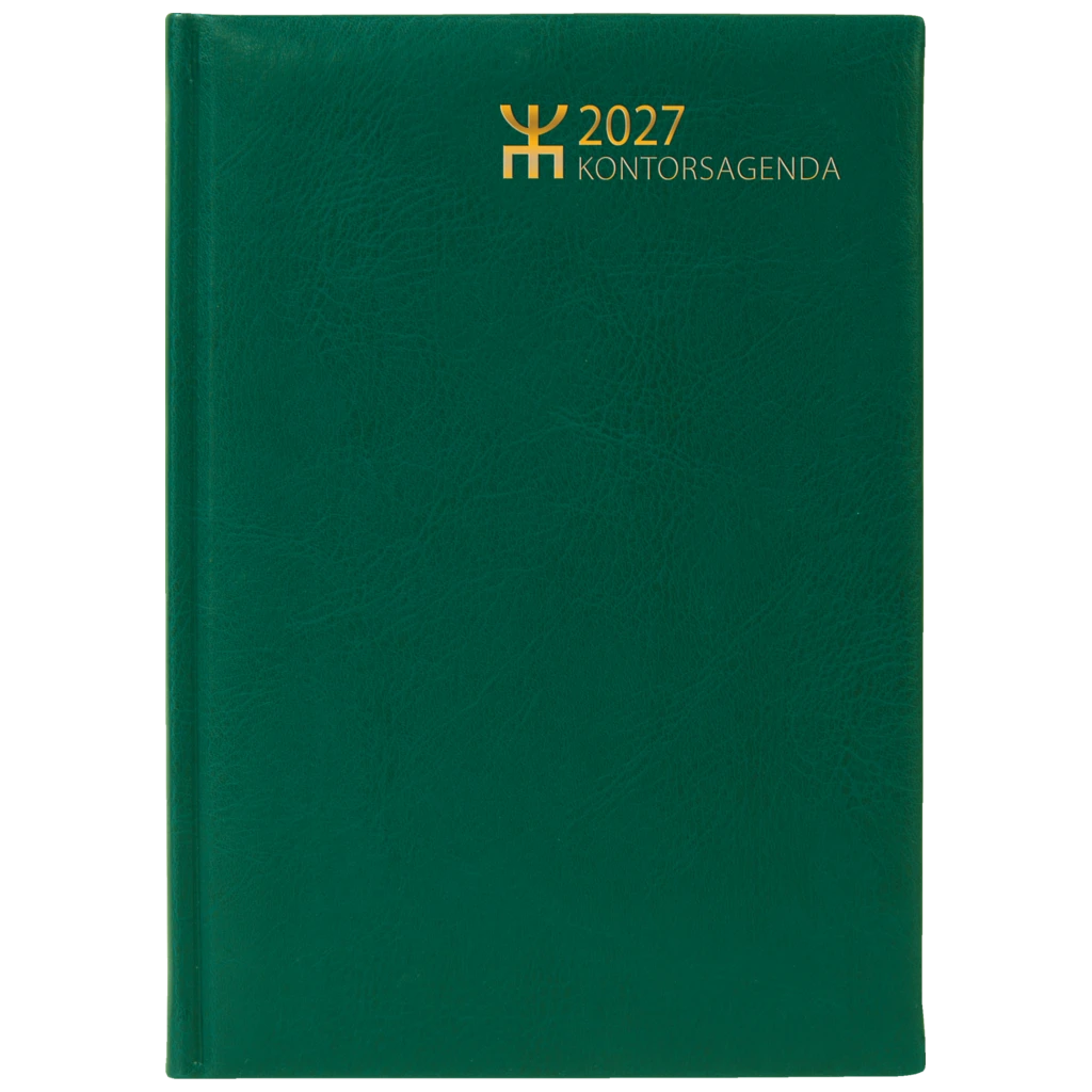 Fickkalender Kontorsagenda | A5, läderimitation, grön