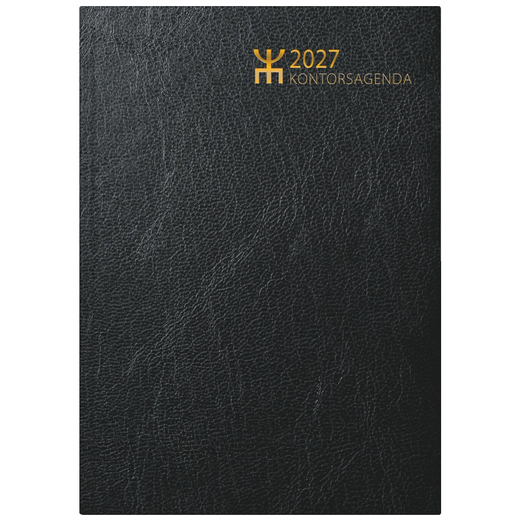 Fickkalender Kontorsagenda | A5, läderimitation, svart