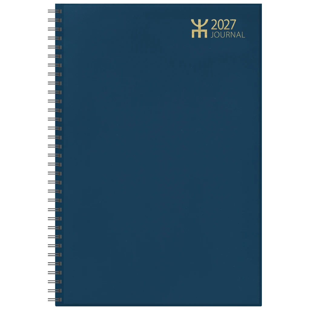 Fickkalender Journal | A4, plast, blå
