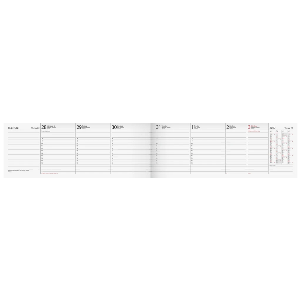 Bordskalender Planering | 26×10 cm, grön